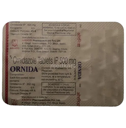 ornida 500mg tablet 10's